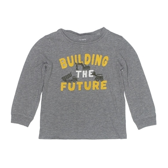 CARTER’S Boy’s Gray Graphic Long Sleeve Tee - 3T - Picture 2 of 11